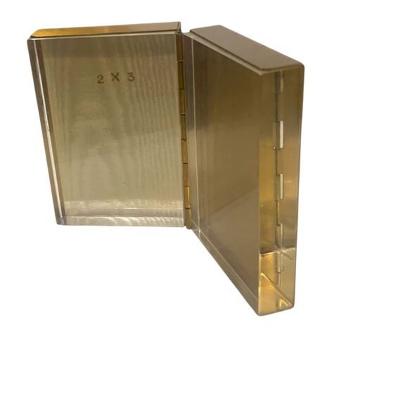 Vintage Brass Hinged 2x3 Photo Frame Compact Design Brass Display micro mini Y2k - Picture 2 of 8